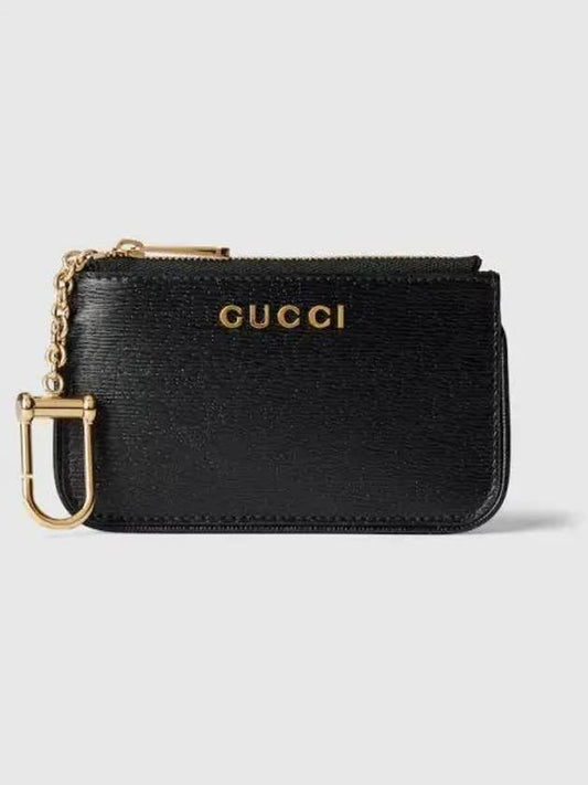 Script Zipper Key Card Wallet Black - GUCCI - BALAAN 2