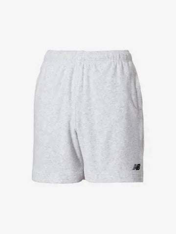 Uni Summer Terry 4 5 Shorts 16 Light Gray - NEW BALANCE - BALAAN 1