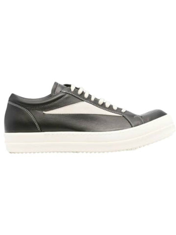 Hollywood Vintage Low Top Sneakers Milk Black - RICK OWENS - BALAAN 1