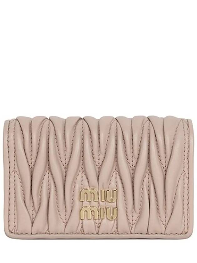 Matelasse Nappa Leather Half Wallet Powder Pink - MIU MIU - BALAAN 2