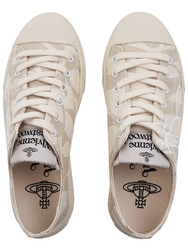 ORB Print Canvas Low Top Sneakers Beige - VIVIENNE WESTWOOD - BALAAN 7