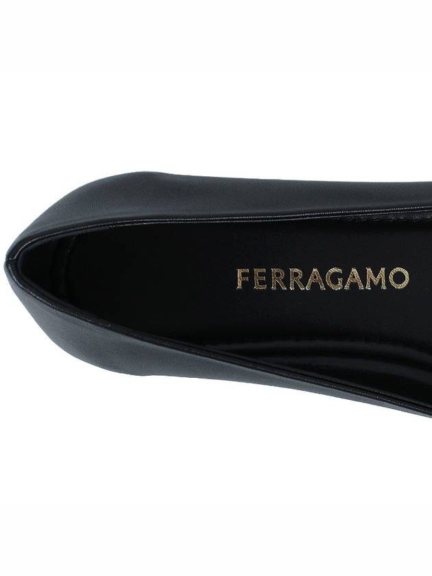 Double Bow Ballerina Flats Black - SALVATORE FERRAGAMO - 9