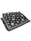 Skull Print Scarf Black - ALEXANDER MCQUEEN - BALAAN 6