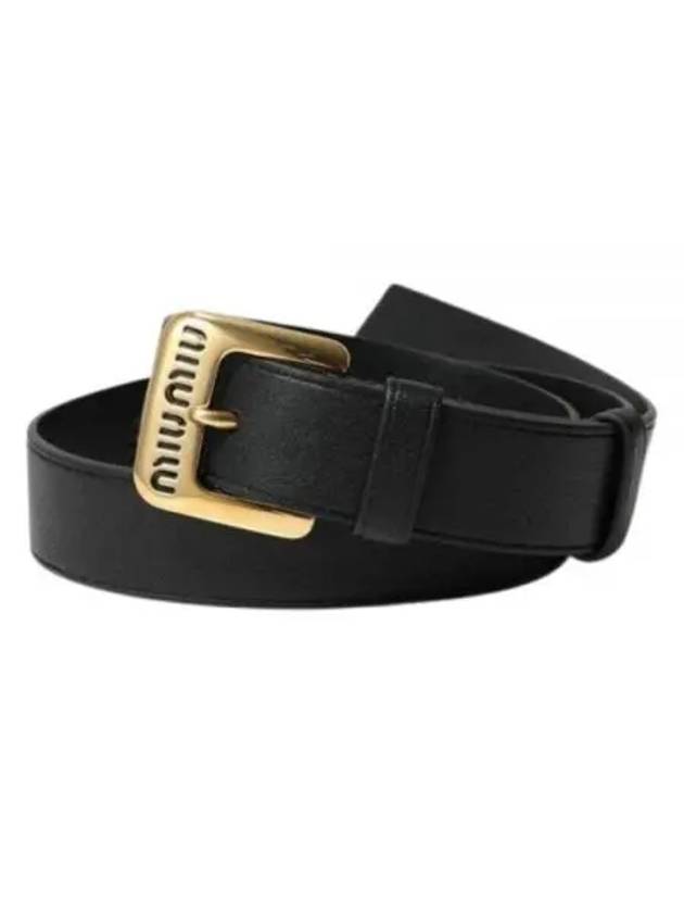 Nappa Leather Belt Black - MIU MIU - BALAAN 2