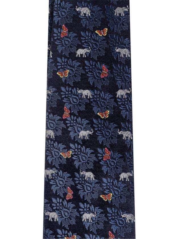 Etro Silk Tie, Men's, Navy Blue - ETRO - BALAAN 3