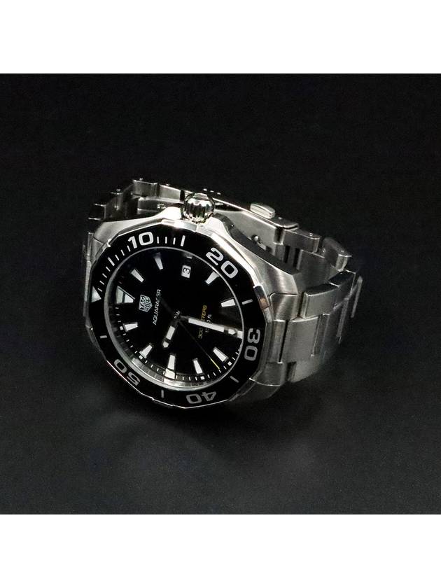 Men s Tag Heuer WAY101A BA0746 43MM Black Dial Steel Quartz Aquaracer 300 Watch gt Gangbuk used luxury goods - TAG HEUER - BALAAN 4