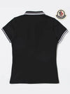 Kids Girls PK Short Sleeve T Shirt Black 8A00007 8496F 999 12A 14A - MONCLER - BALAAN 3