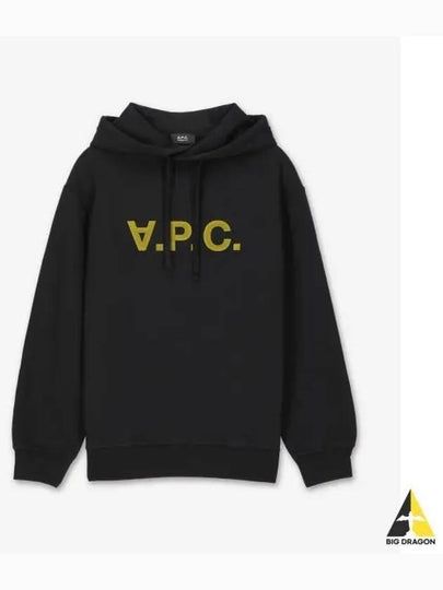 Logo Print Hoodie Black - A.P.C. - BALAAN 2