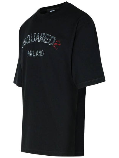 DSQUARED2 Black Cotton T-Shirt - DSQUARED2 - BALAAN 2