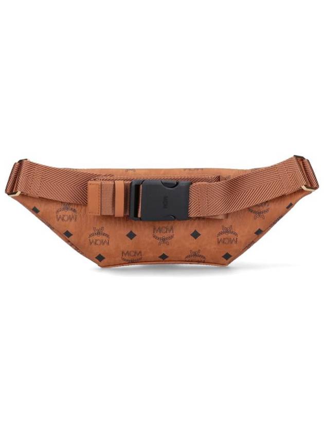 Logo Leather Belt Bag Brown - MCM - BALAAN 4