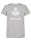 Zafferh Logo Patch Short Sleeve T-Shirt Grey - ISABEL MARANT - BALAAN 4