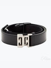 4G Logo Buckle Reversible Leather Belt Black - GIVENCHY - BALAAN 2