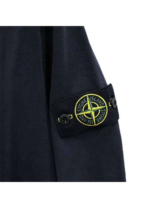 Compass Patch Cotton Sweatshirt Navy - STONE ISLAND - BALAAN 4