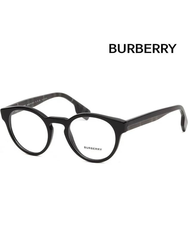 Eyewear Grant Round Eyeglasses Black - BURBERRY - BALAAN 6