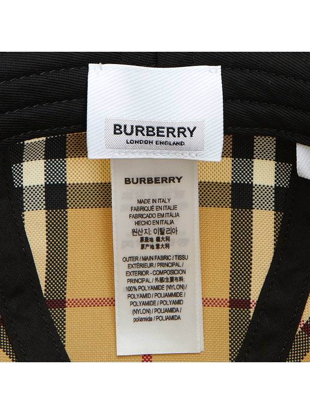 Vintage Check Nylon Bucket Hat Archive Beige - BURBERRY - BALAAN 7