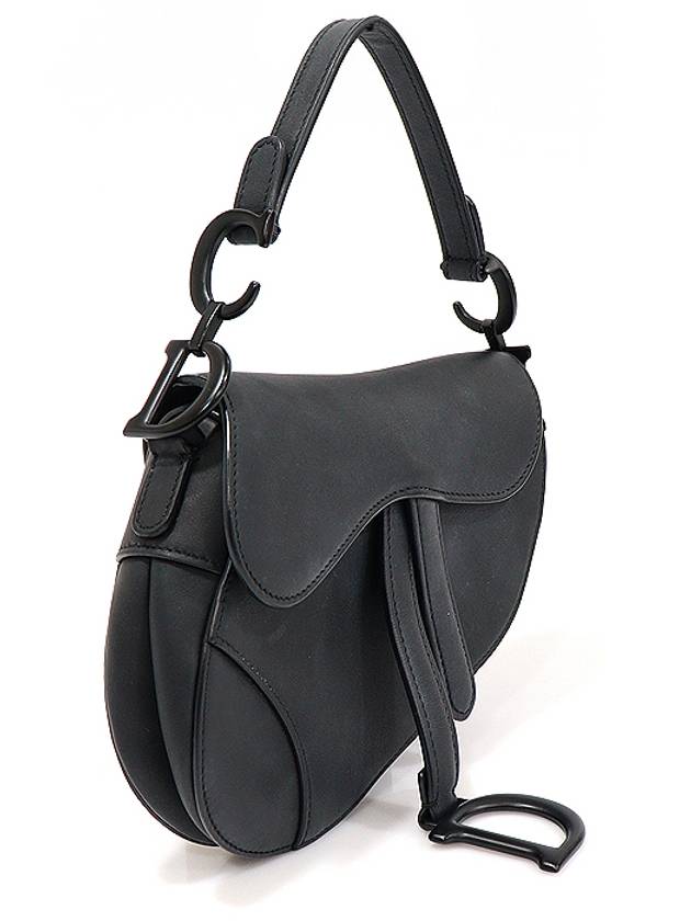 M0447SLLO Black Calfskin Ultra Matte Mini SADDLE Saddlebag Shoulder Bag - DIOR - BALAAN 2