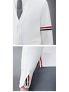 Milano Stitch Sprite Armband Cotton V-neck Cardigan White - THOM BROWNE - BALAAN 6