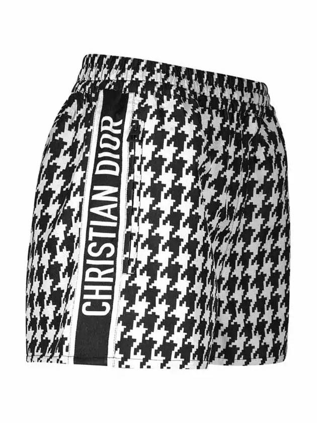 Women's Houndstooth Shorts Black White - DIOR - BALAAN 4