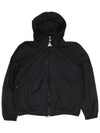 Fegeo Logo Patch Zip Up Hoodie Black - MONCLER - BALAAN 2