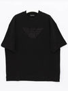 Men's Cotton Heavyweight Short Sleeve T-Shirt Black - EMPORIO ARMANI - BALAAN 4