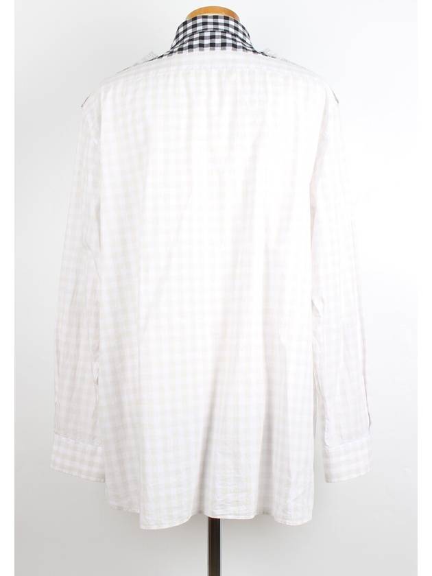 Gingham detail long sleeve shirt XL - BURBERRY - BALAAN 4