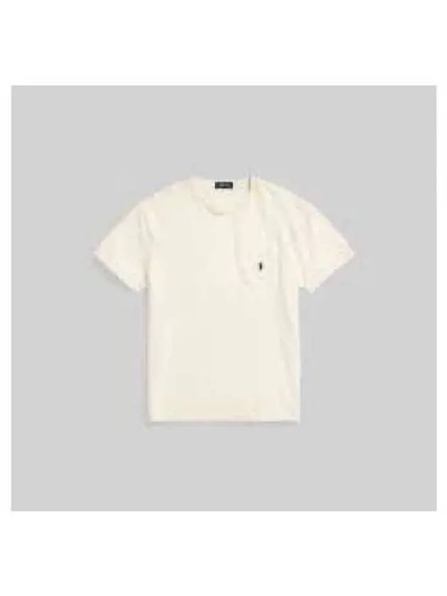 Classic fit cotton linen pocket t shirt ivory 1236522 - POLO RALPH LAUREN - BALAAN 1