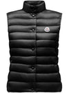 1A10200 53048 999 LIANE Rihanna Logo Patch Padded Vest Black Women s Jacket TJ - MONCLER - BALAAN 1