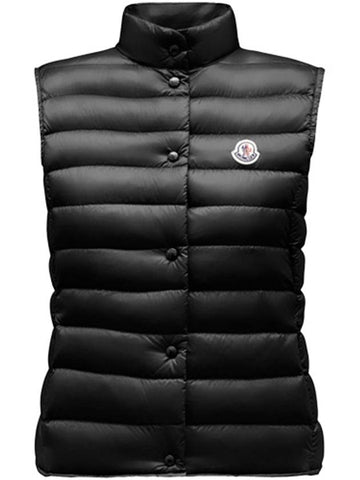 1A10200 53048 999 LIANE Rihanna Logo Patch Padded Vest Black Women s Jacket TJ - MONCLER - BALAAN 1