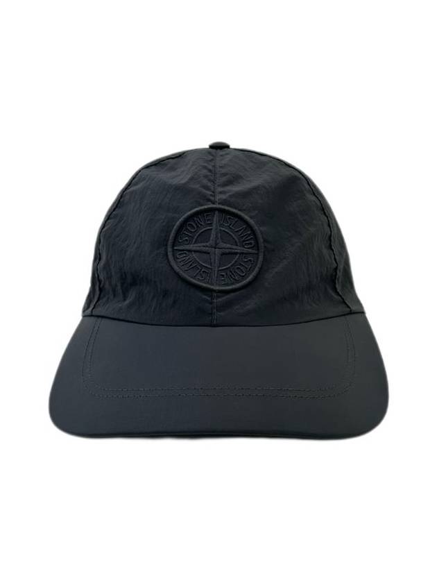 Wrinkled Nylon Metal 6 Panel Ball Cap Black - STONE ISLAND - BALAAN 3