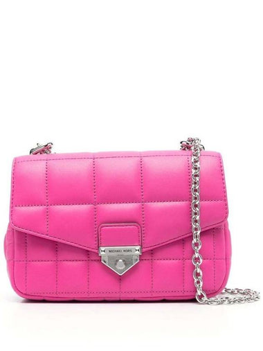 Fuchsia Pink Soho Quilted Shoulder Bag In Leather Woman - MICHAEL KORS - BALAAN 1