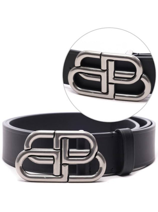 Men's BB Buckle Large Belt Black - BALENCIAGA - BALAAN 2