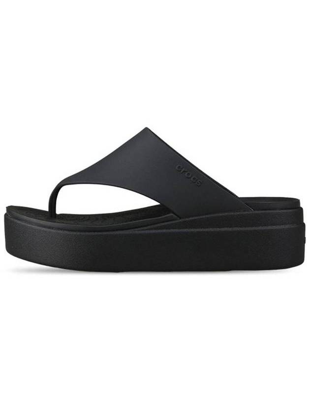 Brooklyn Wedge Flip Flops Black - CROCS - BALAAN 1