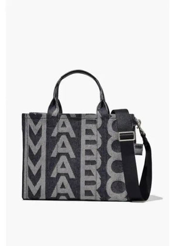 The Medium Tote Bag Monogram Denim Blue MBBAW22007BUX - MARC JACOBS - BALAAN 1