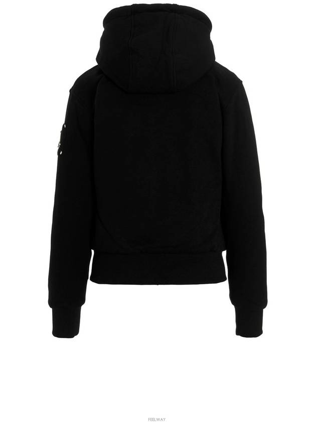 Classic Bunny 3 White Lining Zip Up Hoodie Black - MOOSE KNUCKLES - BALAAN 5