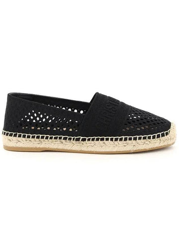 Granville Mesh Embroidery Logo Espadrille Slip-Ons Black - DIOR - BALAAN 1