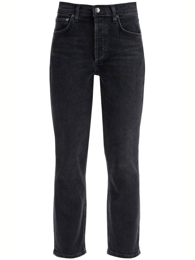 Riley Crop Denim Straight Jeans Panoramic Black - AGOLDE - BALAAN 2