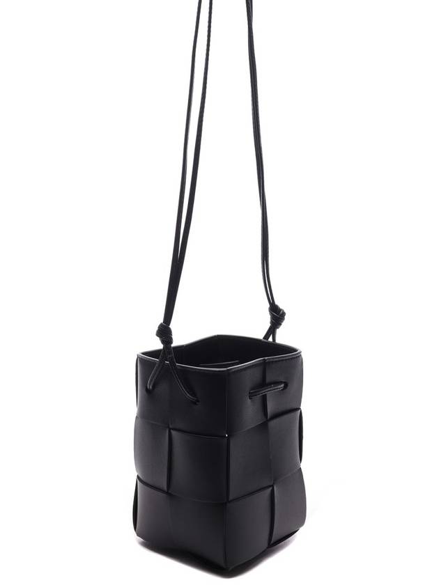 Intrecciato Cassette Small Bucket Bag Black - BOTTEGA VENETA - BALAAN 4