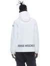 Logo Rider Zip-Up Hoodie White - MOOSE KNUCKLES - BALAAN 6