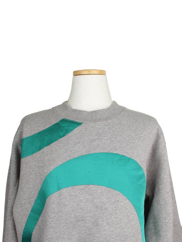 Acne Melange Gray Print Brushed Sweatshirt M - ACNE STUDIOS - BALAAN 6