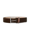 Signature Striped Leather Dark Brown - PAUL SMITH - BALAAN 3