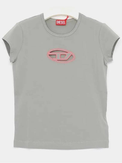 T Angie Peekaboo Logo Short Sleeve T-Shirt Lele Grey - DIESEL - BALAAN 2