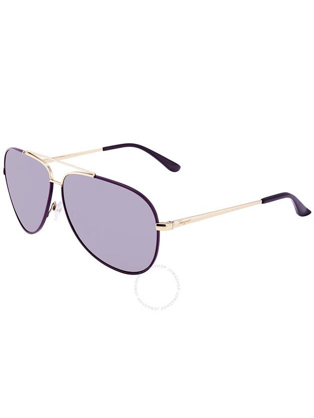 Eyewear Aviator Metal Sunglasses Purple - SALVATORE FERRAGAMO - BALAAN 3