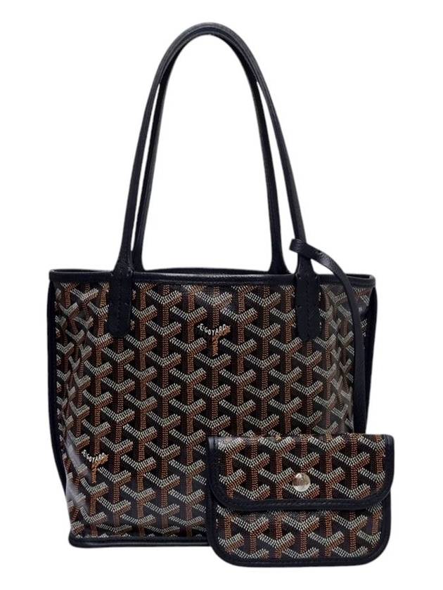 Black Anjou mini tote bag auxiliary pouch - GOYARD - BALAAN 1