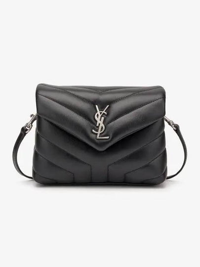 Toy Loulou Strap Shoulder Bag In Quilted Leather Black - SAINT LAURENT - BALAAN 2