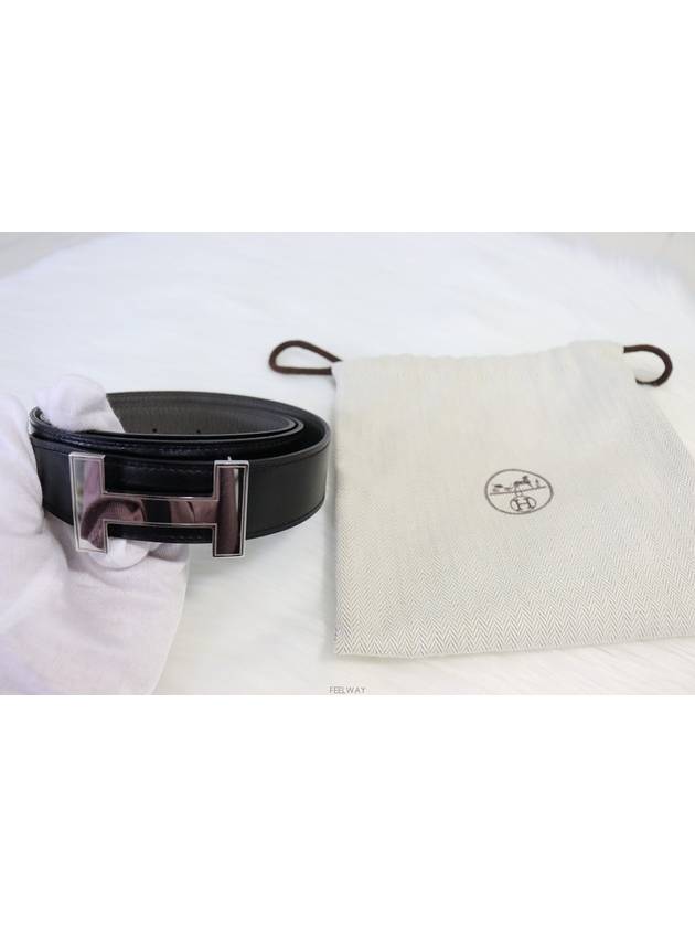 Men s H Buckle Reversible Belt 95 - HERMES - BALAAN 1