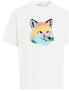 Vibrant Fox head Easy Short Sleeve T-Shirt White - MAISON KITSUNE - BALAAN 2