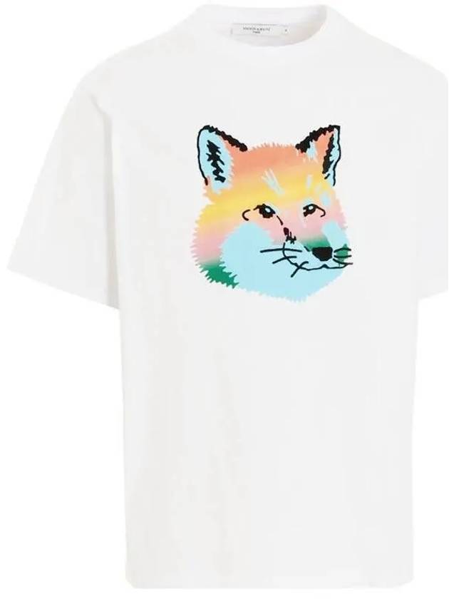 Vibrant Fox head Easy Short Sleeve T-Shirt White - MAISON KITSUNE - BALAAN 2