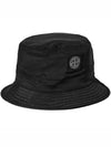 Logo Patch Nylon Metal Bucket Hat Black - STONE ISLAND - BALAAN 3