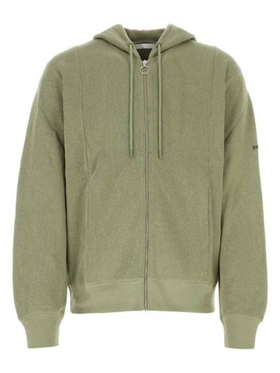 Logo Zip-Up Hoodie Green - HELMUT LANG - BALAAN 2