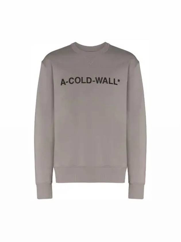 A COLD WALL Men s Gray Essential Logo Sweatshirt AC221MHD130I - A-COLD-WALL - BALAAN 7